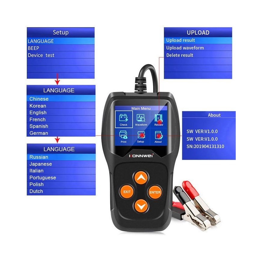 Тестер за батерии 12V