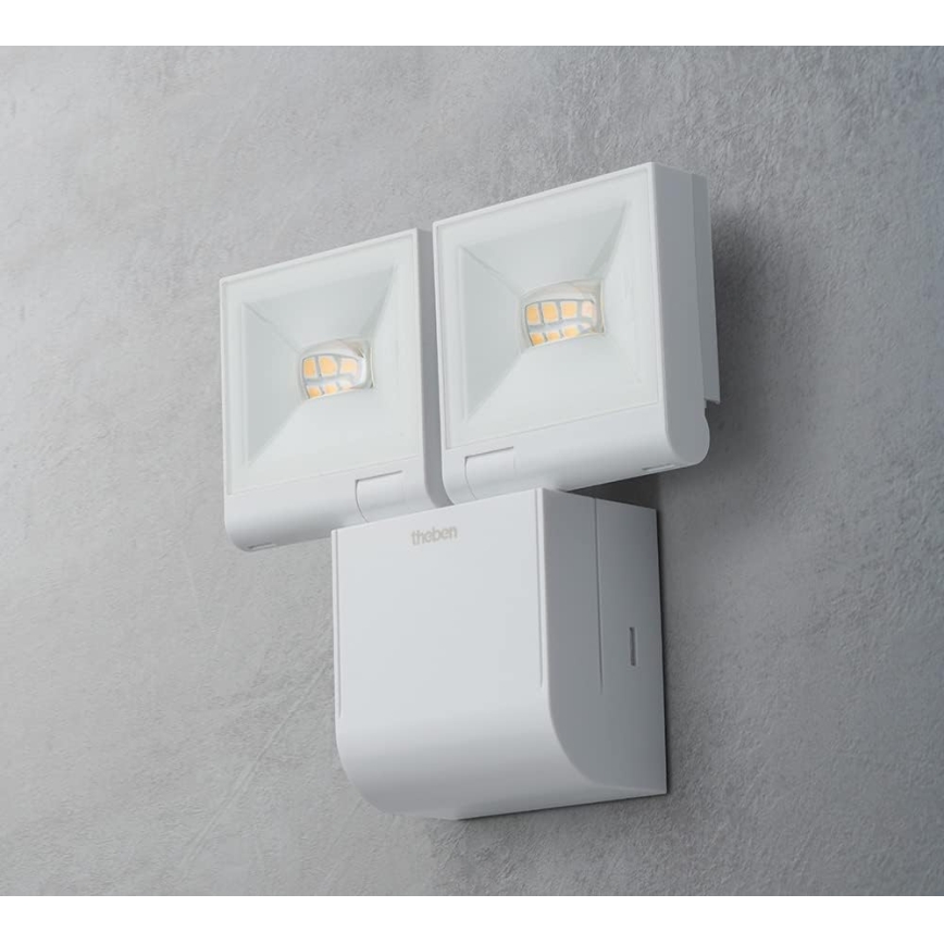 theben - LED стенен прожектор 2xLED/10W/230V бял IP55