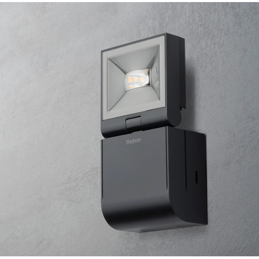 theben - LED стенен прожектор LED/10W/230V черен IP55