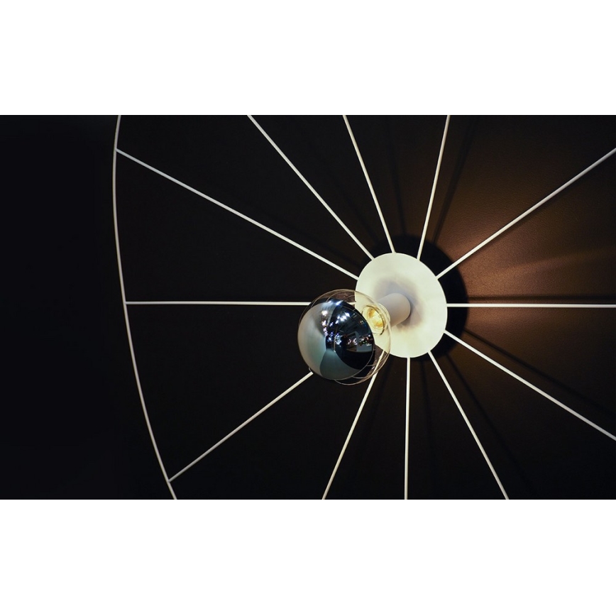 Thoro TH.015 - Прикрепен полилей ESKOLA 1xE27/60W/230V черна