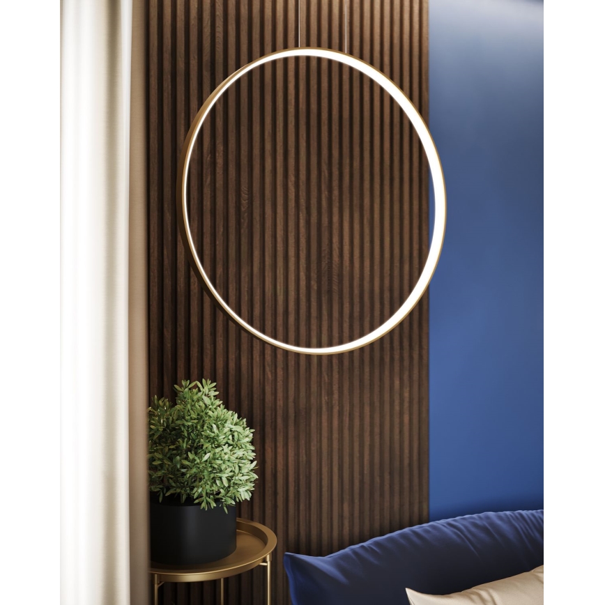 Thoro TH.175 - LED Пендел RIO LED/50W/230V CRI 90 3000K Ø 78 cm златист