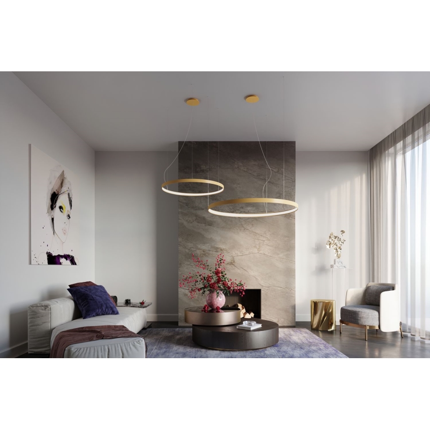 Thoro TH.181 - LED  Пендел RIO LED /50W/230V CRI 95 4000K Ø 78 cm златист