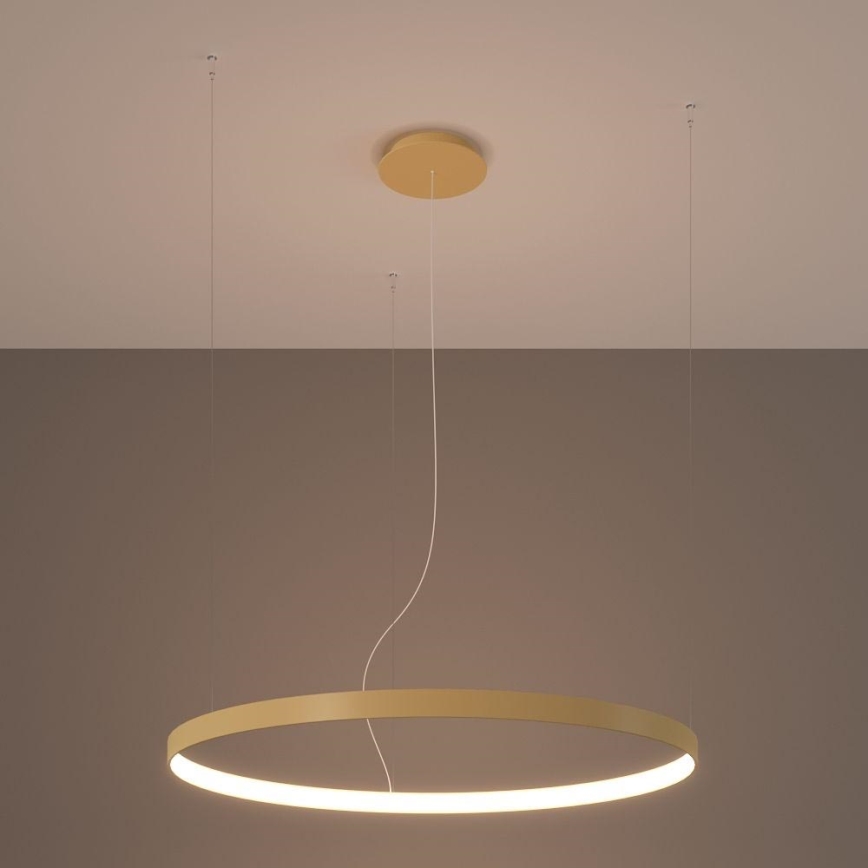 Thoro TH.216 - LED Пендел RIO LED/30W/230V CRI 90 3000K Ø 55 cm златист