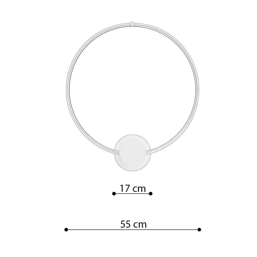 Thoro TH.222 - LED Плафониера RIO LED/30W/230V CRI 90 3000K Ø 55 cm златист