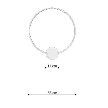 Thoro TH.223 - LED Плафониера RIO LED/30W/230V CRI 95 4000K Ø 55 cm златист