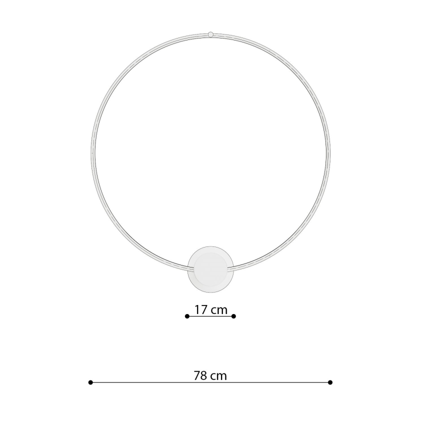 Thoro TH.224 - LED Плафониера RIO LED/50W/230V CRI 90 3000K Ø 78 cm златист