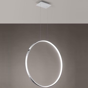 Thoro TH.249 - LED Пендел RIO LED/50W/230V CRI 90 4000K Ø 78 cm лъскав хром