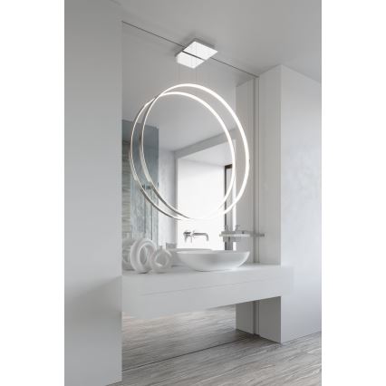 Thoro TH.249 - LED Пендел RIO LED/50W/230V CRI 90 4000K Ø 78 cm лъскав хром
