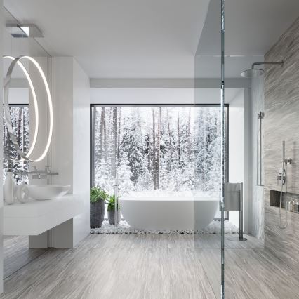 Thoro TH.249 - LED Пендел RIO LED/50W/230V CRI 90 4000K Ø 78 cm лъскав хром