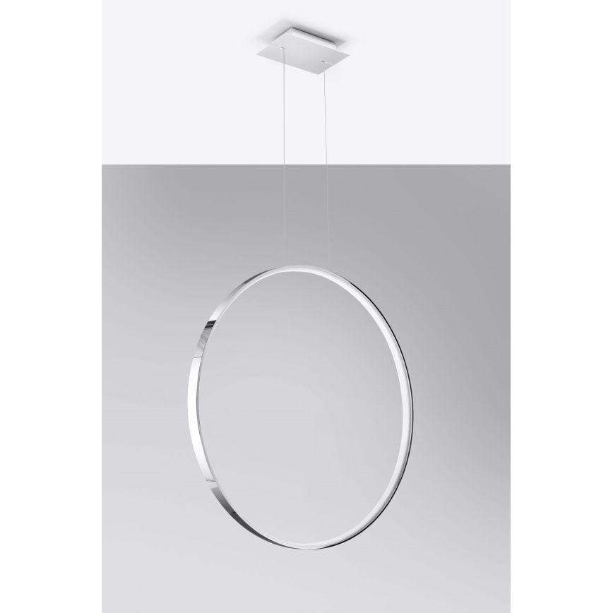 Thoro TH.249 - LED Пендел RIO LED/50W/230V CRI 90 4000K Ø 78 cm лъскав хром