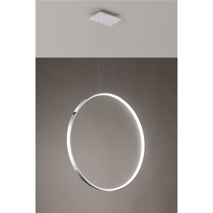 Thoro TH.249 - LED Пендел RIO LED/50W/230V CRI 90 4000K Ø 78 cm лъскав хром