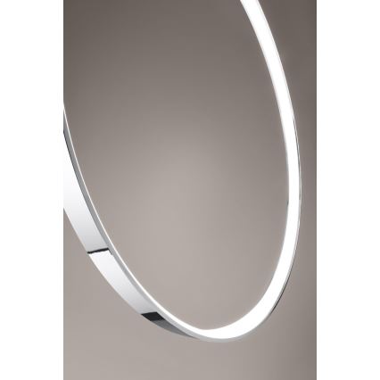 Thoro TH.249 - LED Пендел RIO LED/50W/230V CRI 90 4000K Ø 78 cm лъскав хром