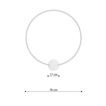 Thoro TH.252 - LED Плафониера RIO LED/50W/230V CRI 90 3000K Ø 78 cm златист