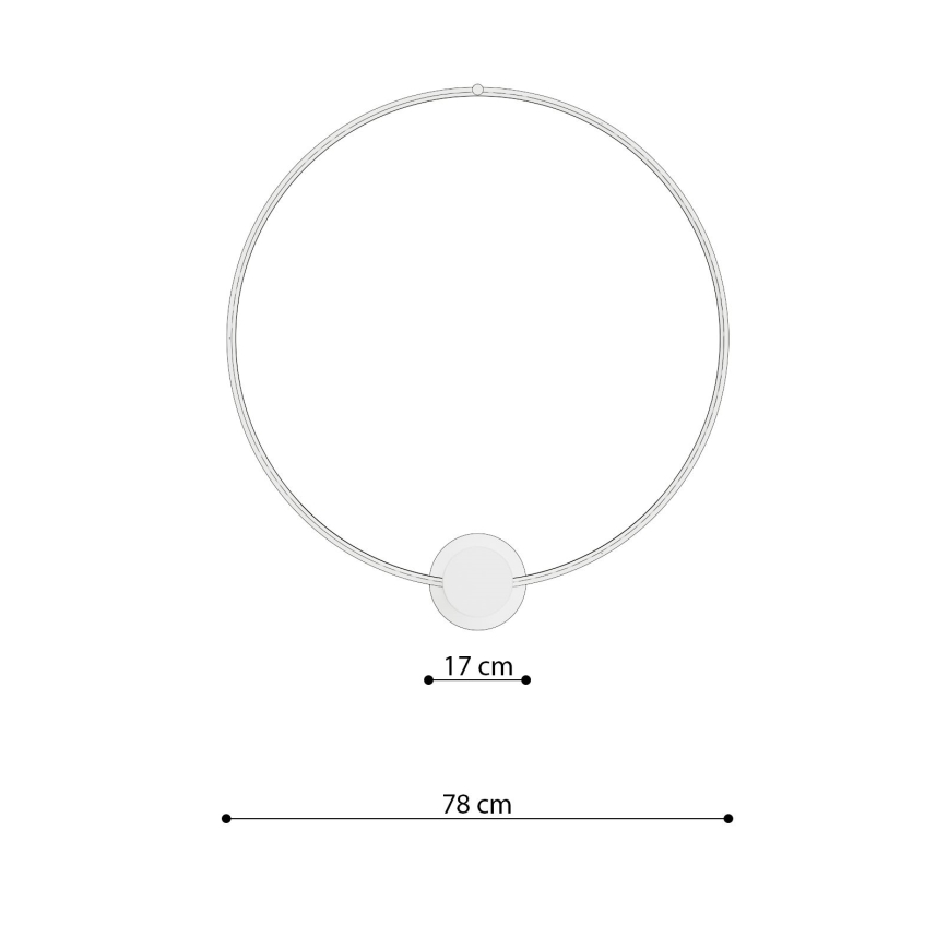 Thoro TH.252 - LED Плафониера RIO LED/50W/230V CRI 90 3000K Ø 78 cm златист