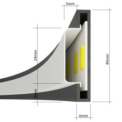 Thoro TH.252 - LED Плафониера RIO LED/50W/230V CRI 90 3000K Ø 78 cm златист