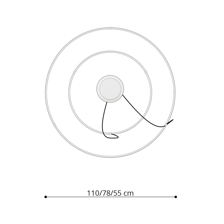 Thoro TH.268 - LED Пендел RIO LED/80W/230V CRI 95 4000K златист