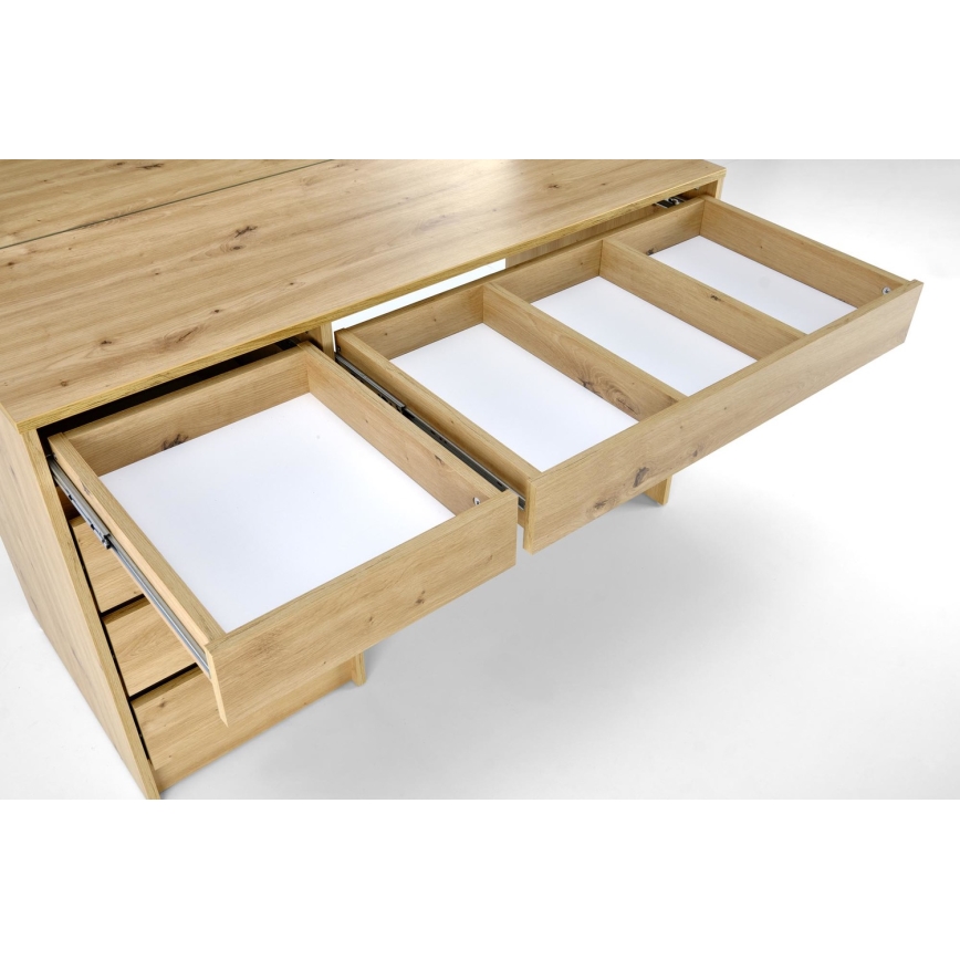 Тоалетка AMORIO 120x55 см, артизански дъб