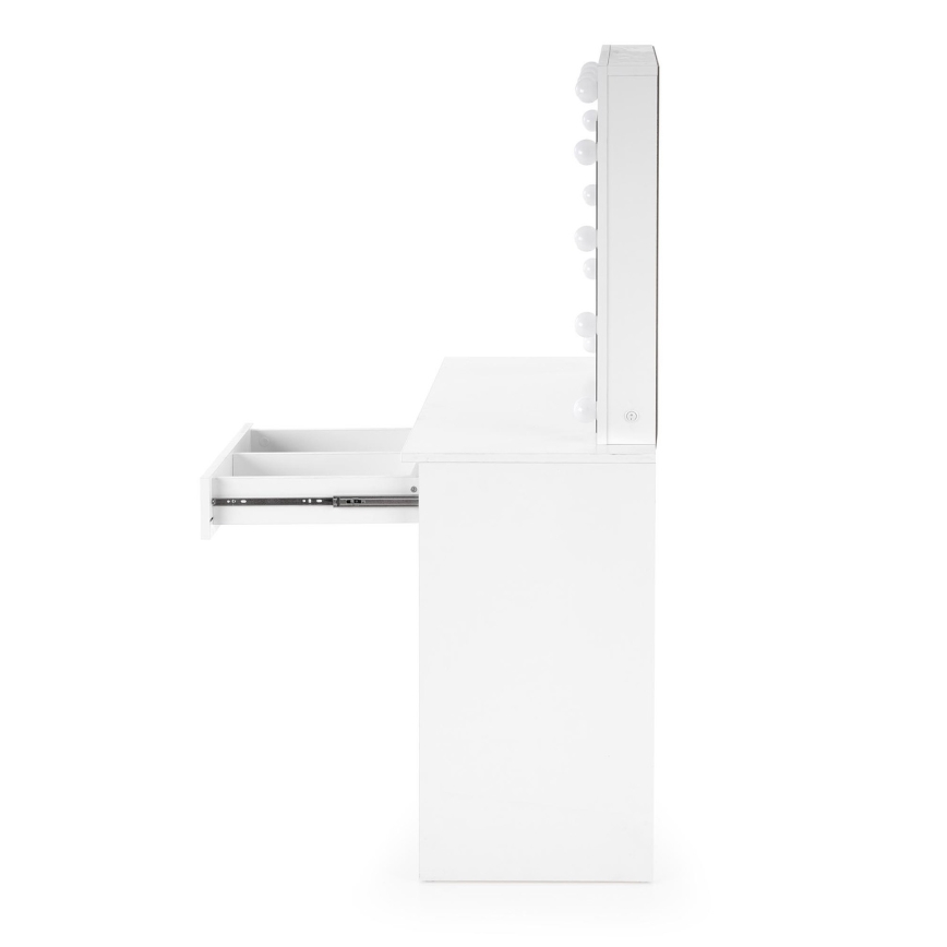 Тоалетка HOLLYWOOD с LED осветление 140x94 см бяла