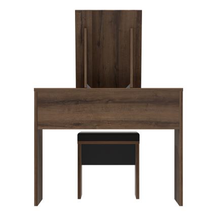 Тоалетка JUNO + табуретка 45x29,6 см кафява/черна