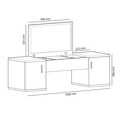 Тоалетка MERCAN 39x100 cм бяла