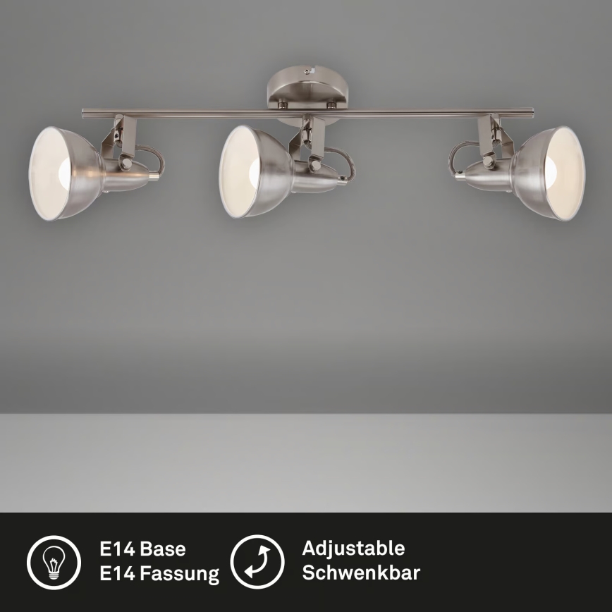 Точково осветително тяло 3xE14/40W/230V матов хром