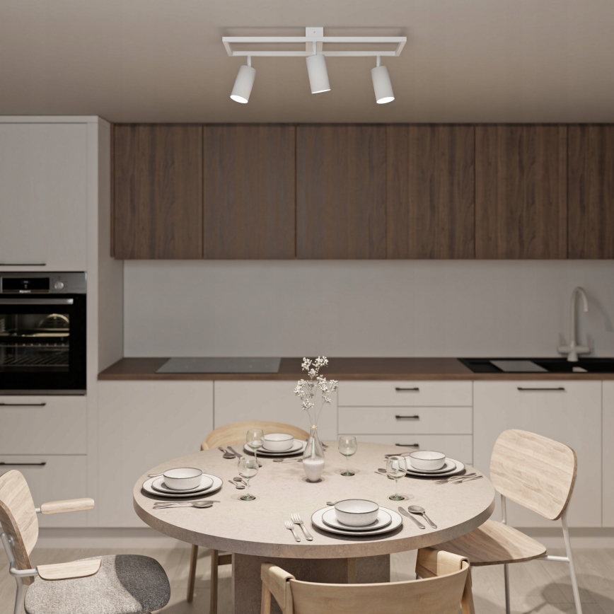 Точково осветително тяло 3xGU10/30W/230V бяло