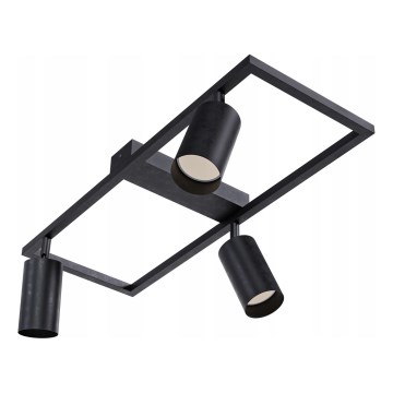 Точково осветително тяло 3xGU10/30W/230V черно