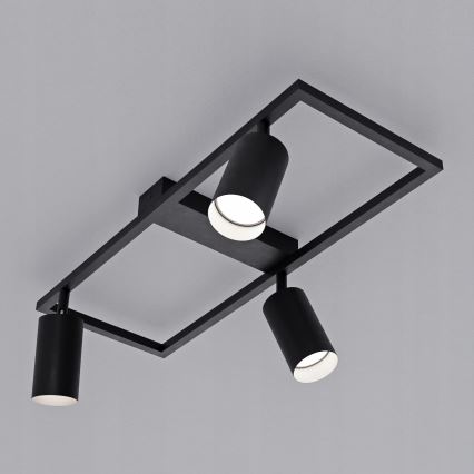 Точково осветително тяло 3xGU10/30W/230V черно