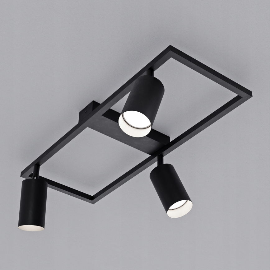 Точково осветително тяло 3xGU10/30W/230V черно