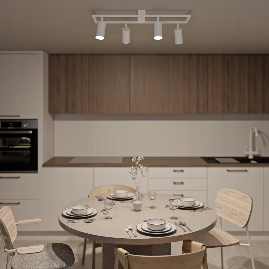 Точково осветително тяло 4xGU10/30W/230V бяло