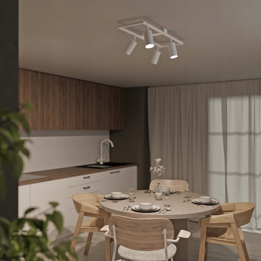 Точково осветително тяло 4xGU10/30W/230V бяло