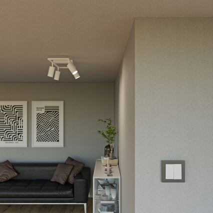 Точково осветително тяло 4xGU10/30W/230V бяло