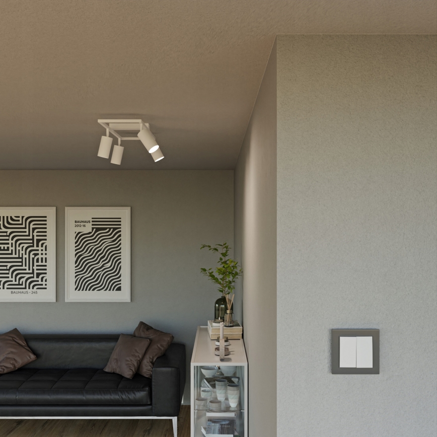 Точково осветително тяло 4xGU10/30W/230V бяло