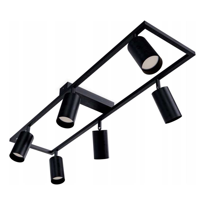 Точково осветително тяло 6xGU10/30W/230V черно
