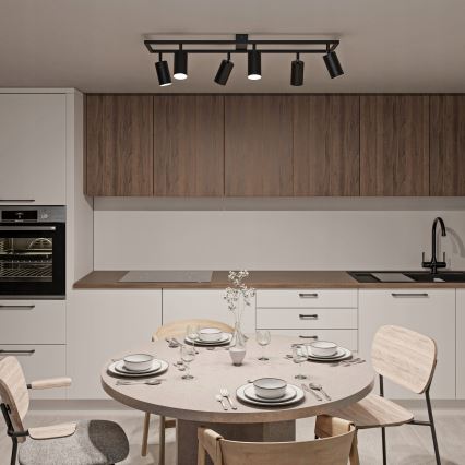 Точково осветително тяло 6xGU10/30W/230V черно