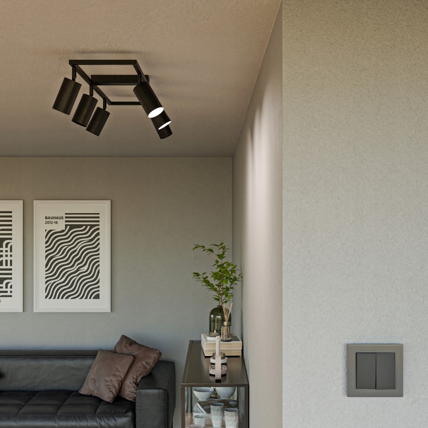 Точково осветително тяло 6xGU10/30W/230V черно