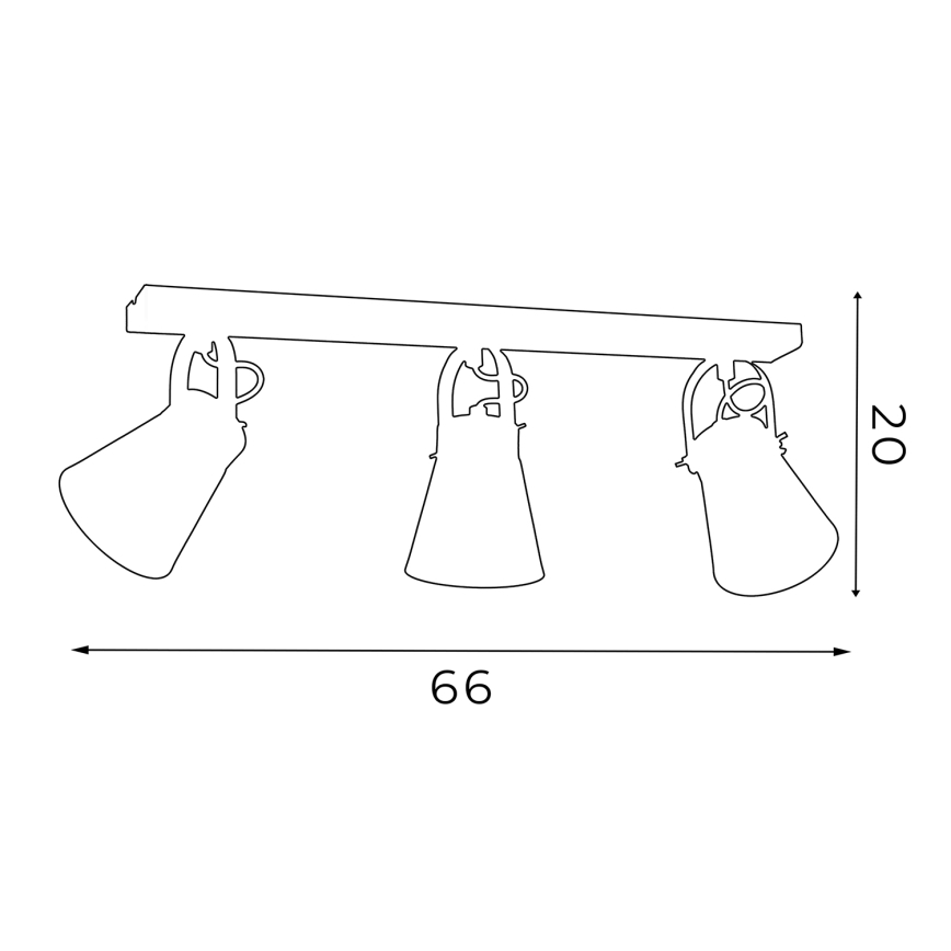 Точково осветително тяло AMOS 3xE27/60W/230V
