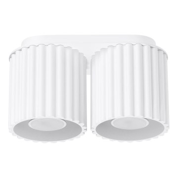 Точково осветително тяло AURA 2xGU10/10W/230V бяло