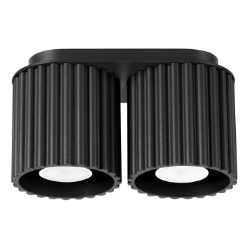 Точково осветително тяло AURA 2xGU10/10W/230V черно