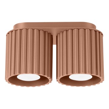 Точково осветително тяло AURA 2xGU10/10W/230V кафяво