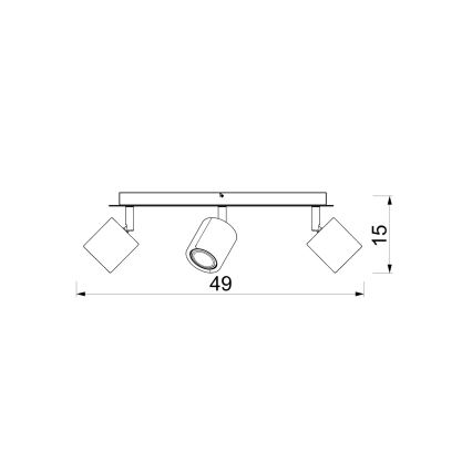 Точково осветително тяло DEMIA 3xGU10/8W/230V бежово