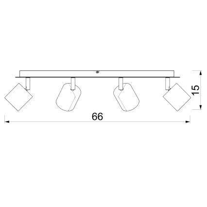 Точково осветително тяло DEMIA 4xGU10/8W/230V бежово