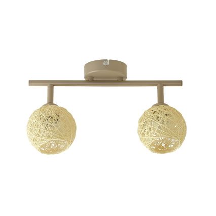 Точково осветително тяло DEX 2xE14/10W/230V бежово/кремаво