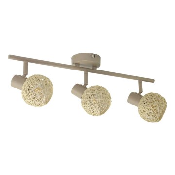 Точково осветително тяло DEX 3xE14/10W/230V бежово/кремаво