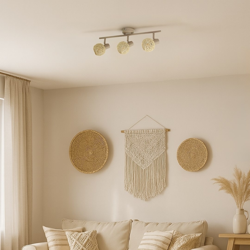 Точково осветително тяло DEX 3xE14/10W/230V бежово/кремаво