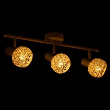 Точково осветително тяло DEX 3xE14/10W/230V бежово/кремаво