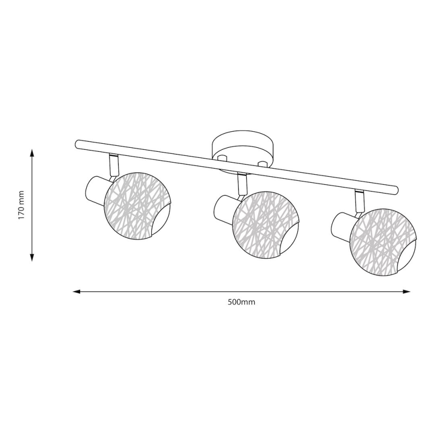 Точково осветително тяло DEX 3xE14/10W/230V бежово/кремаво