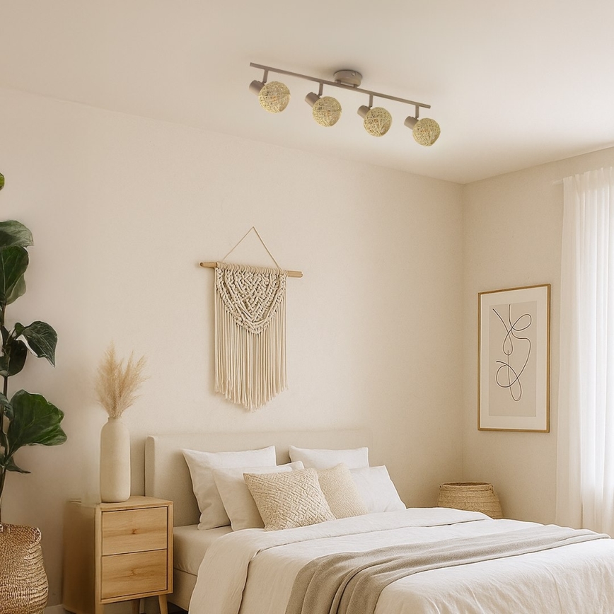 Точково осветително тяло DEX 4xE14/10W/230V бежово/кремаво