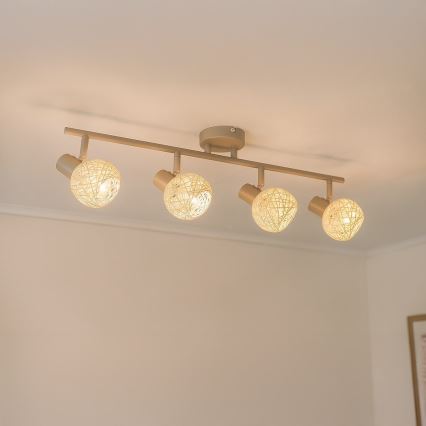 Точково осветително тяло DEX 4xE14/10W/230V бежово/кремаво