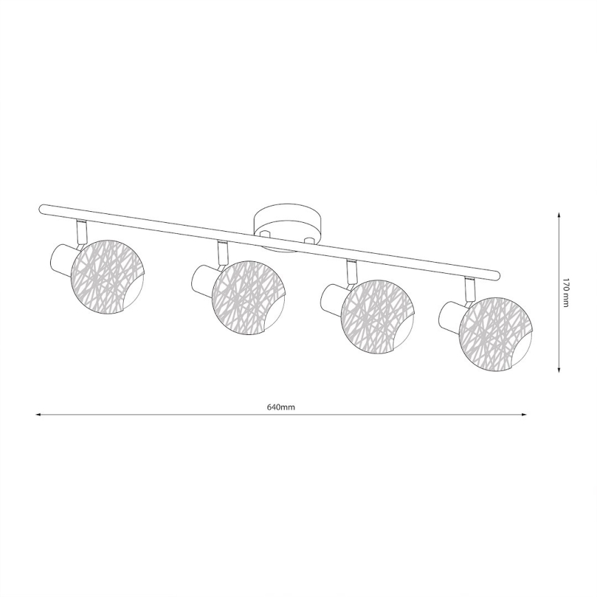 Точково осветително тяло DEX 4xE14/10W/230V бежово/кремаво